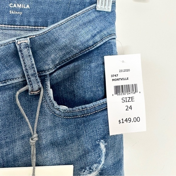 NWT DL1961 Camilla Low Rise Skinny Jean Size 24 - Picture 7 of 7